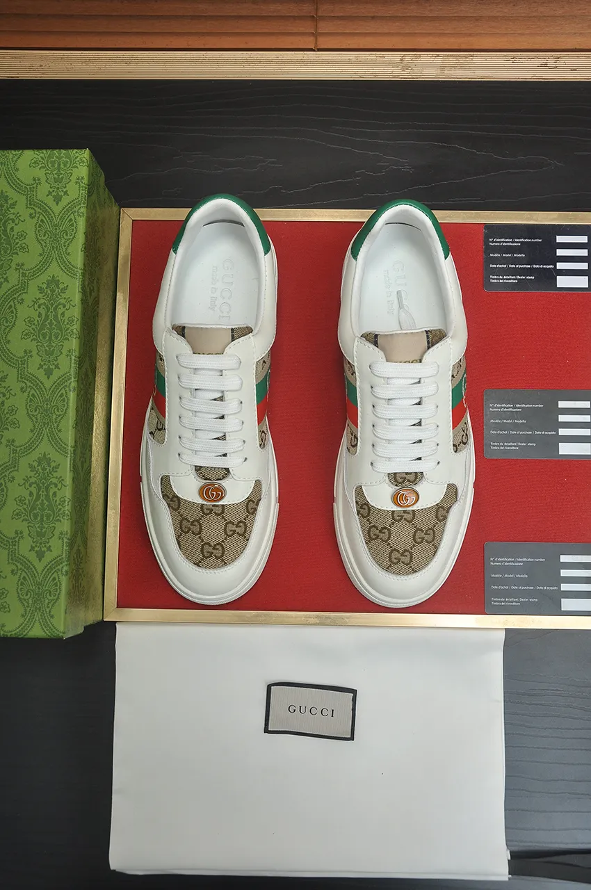 Men's men's shoes💰420💶[GUCCI Gucci] official website 1:1 men's sports shoes are now on the market, using original Gucci fabric + gluten lining, plus the official website original 1:1 comfortable outsole. Fashionable and versatile, super comfortable and breathable. 5 colors available, standard shoe size 38/45 (custom-made sizes 45 are non-refundable)